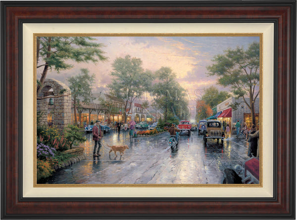 Carmel, Sunset on Ocean Avenue - Limited Edition Canvas